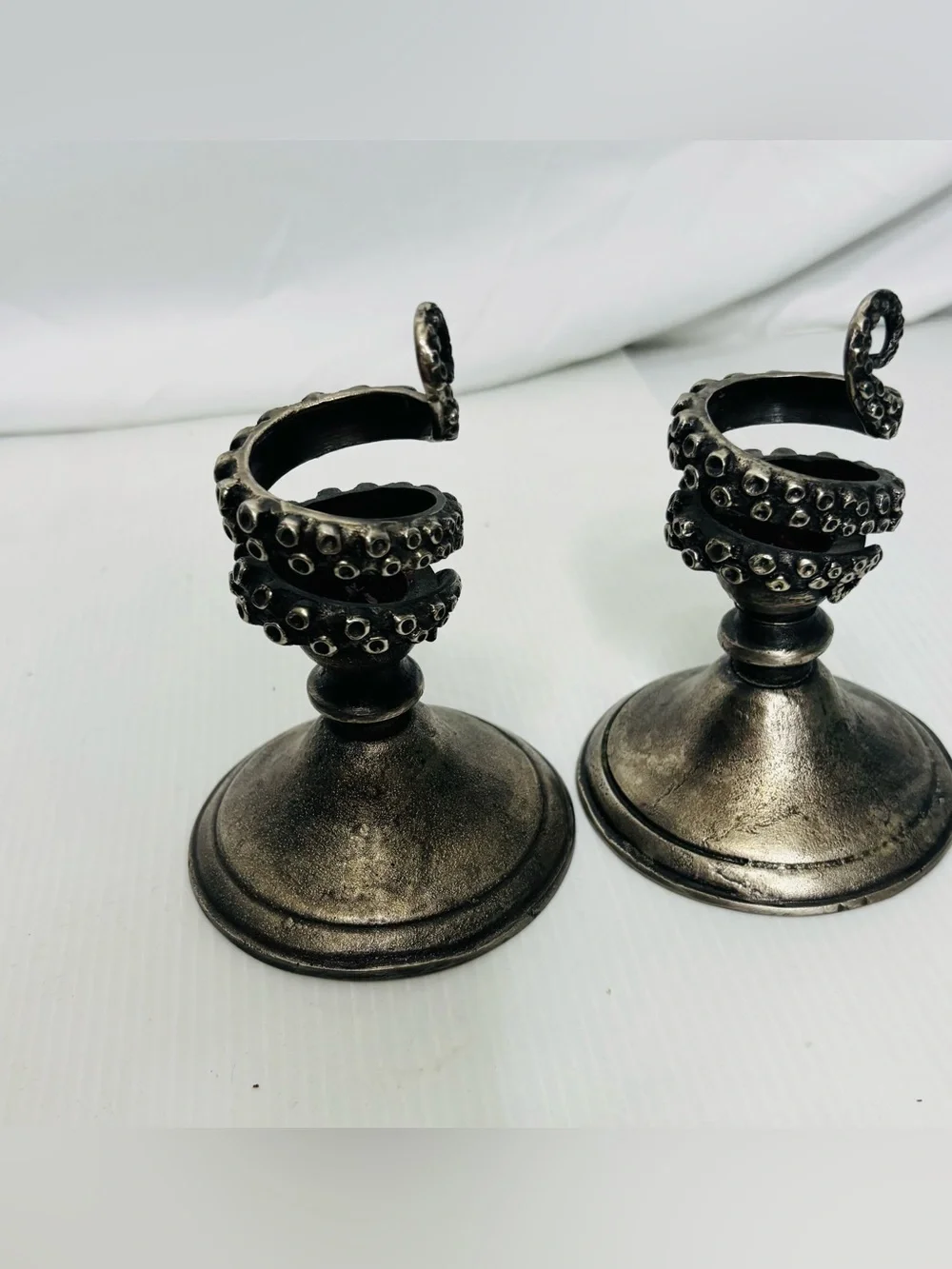 Perry Gargano Octopus Tentacle Taper Candle Holders(2)